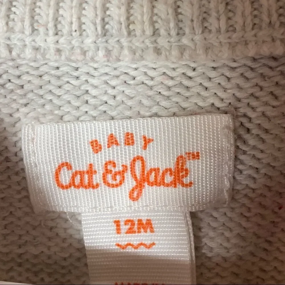Cat & Jack baby red and white long sleeve one piece‎